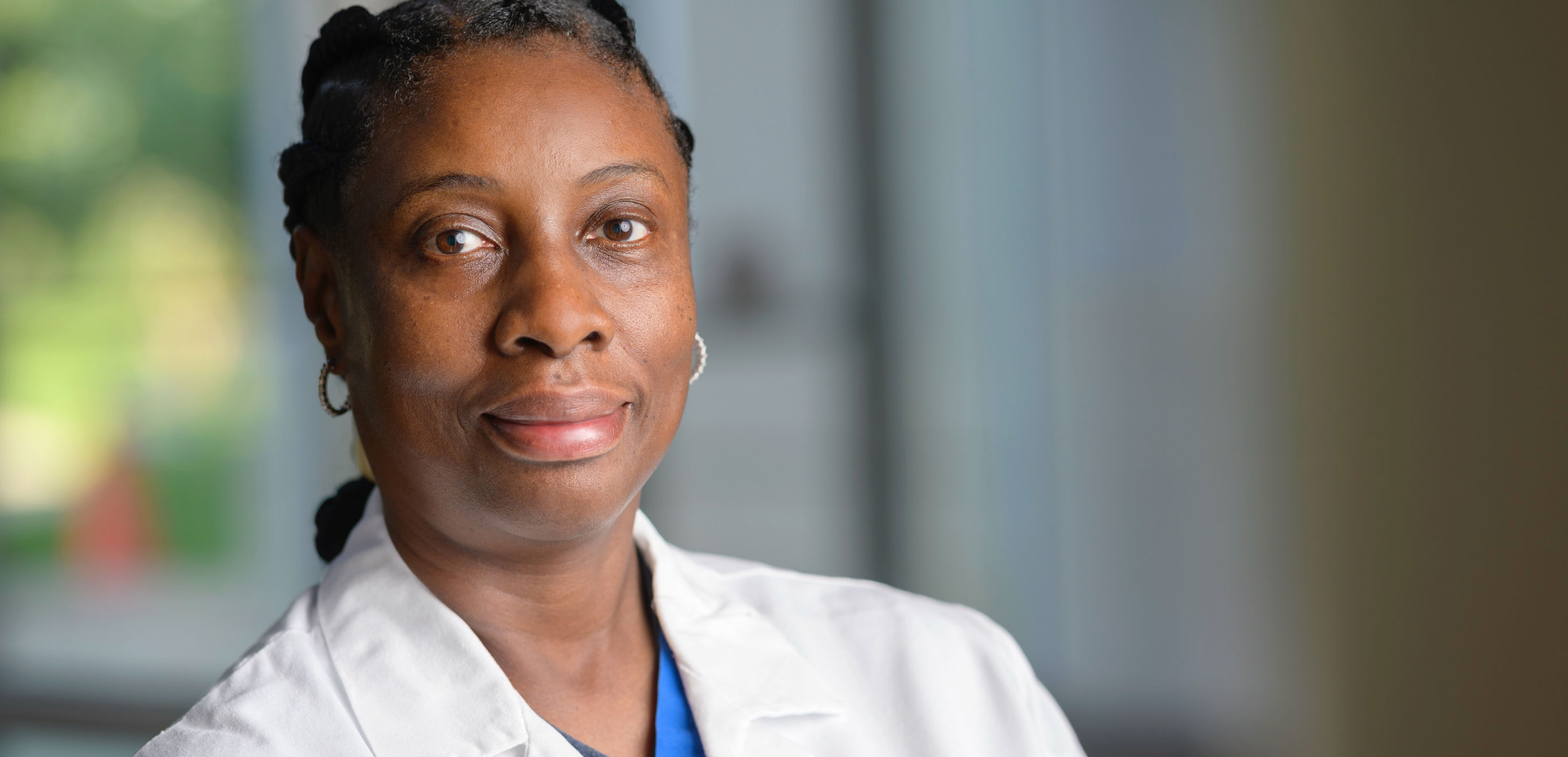 Medical colleague looking ahead